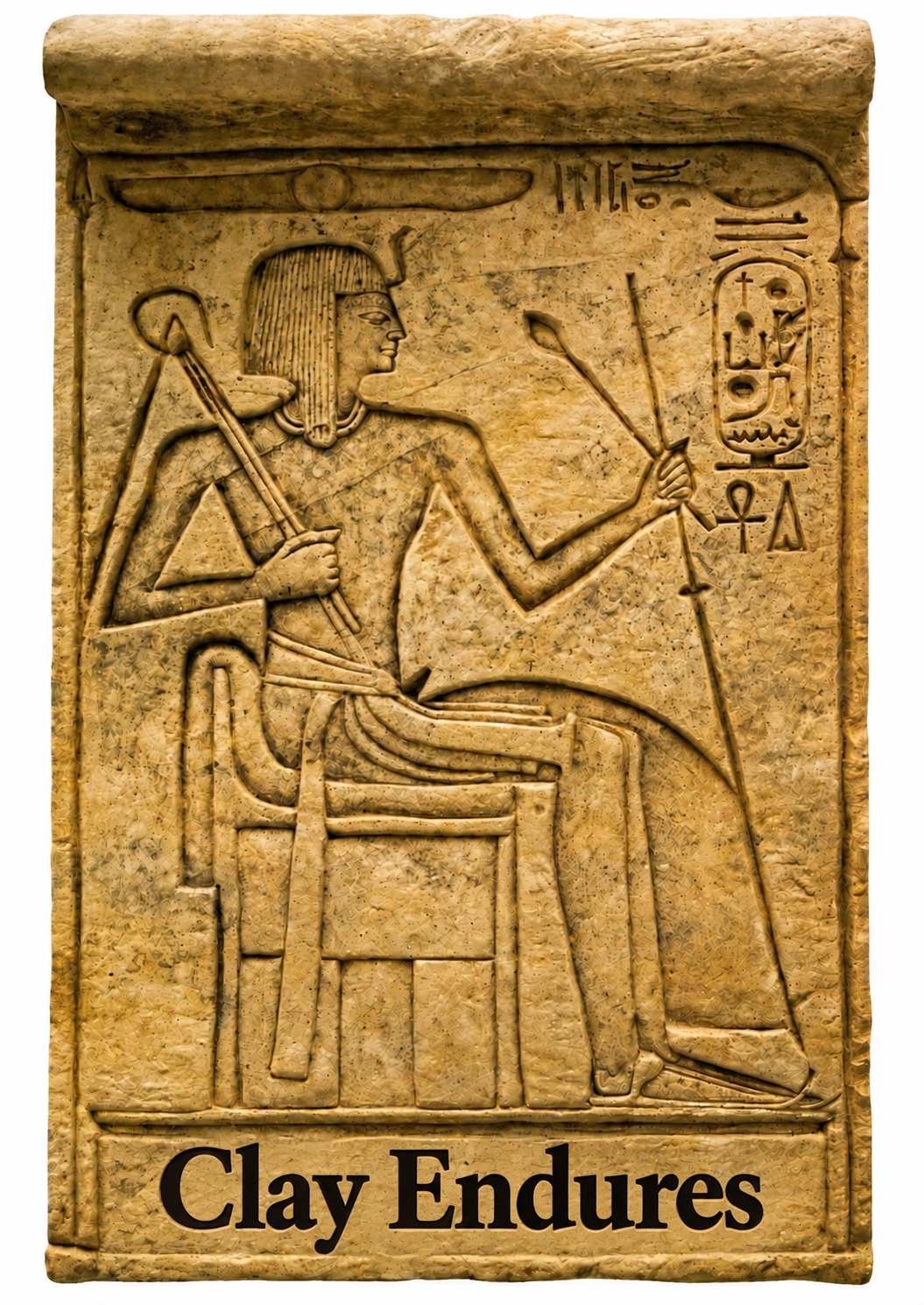 Carved ancient Egyptian relief illustrating clay’s endurance over time